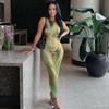 European and American Women's Clothing Summer New Fashion Printing Slim-fitting Sexy and Thin Sleeveless Dress Women