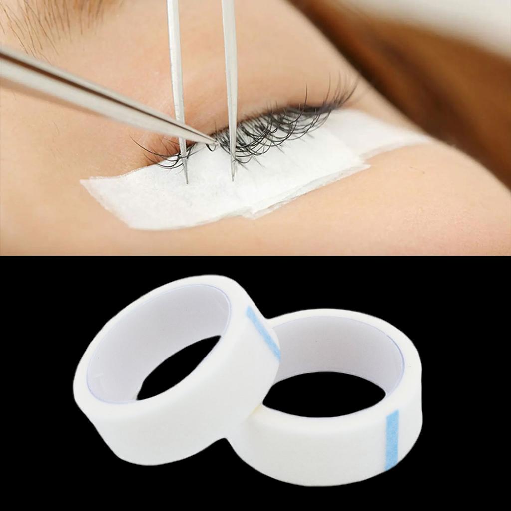 5/10/20/30/50PCS 9Mx1.25cm Non Woven Fabric Adhesive Tape For Fake Eyelashes Breathable Eyelash Extension Paper Tape Roll