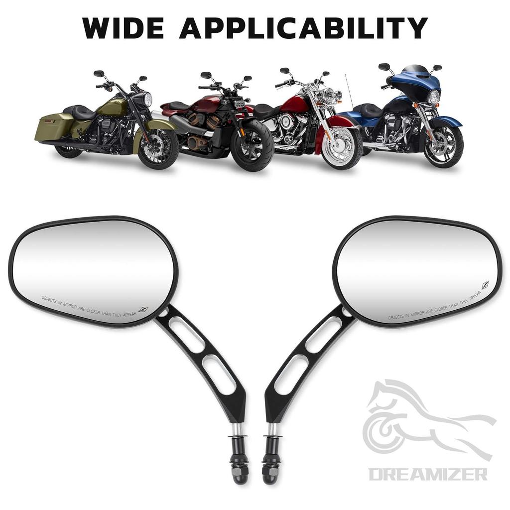 Universal Motorcycle Adjustable 8mm Rear View Rearview Side Mirrors Left Right For Harley Honda Yamaha