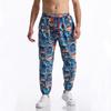 Summer Cotton Linen Men's Casual Drawstring Graphic Print Boho Tribal Vintage Pants Outdoor Activities Trousers Running Jogger