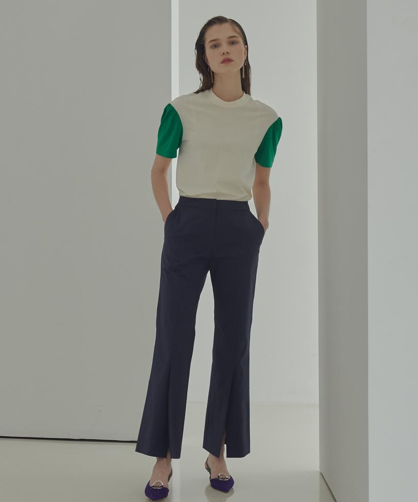 Ossi Front Deep Slit Pants