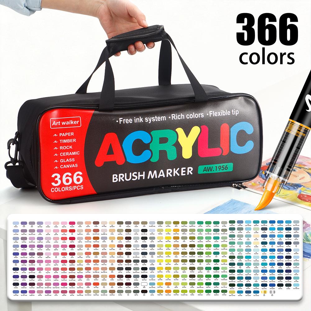 Children's DIY Acrylic Marker Set - Soft Tip, Quick-Dry, Colorful Watercolor Pens for Art and Journaling