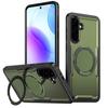 Applicable to Samsung a55 new 360 rotating bracket shell s24/s25ultra carbon fiber pattern anti-drop protective cover