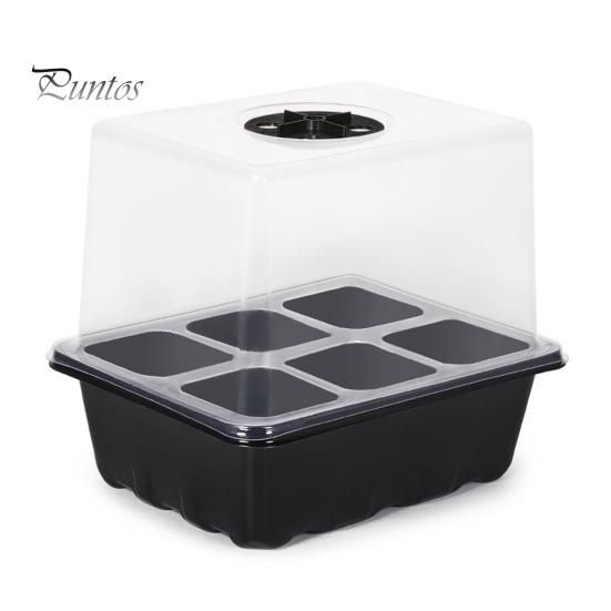 Startovací tác na semena 6 buněk/12 buněk Zásobník na klíčení semínek s nastavitelným odvětráváním vlhkosti Rostlinná školka pro sazenice bonsají v pokojové zahradě