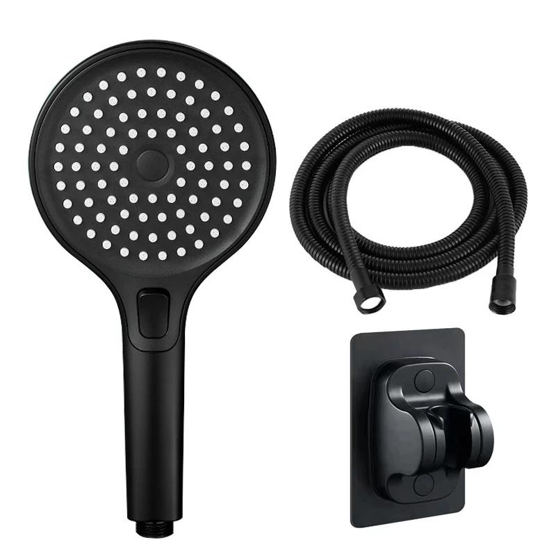 New Round Booster Shower Head Three-speed Large Panel Handheld Shower Head Home Bath Shower Set