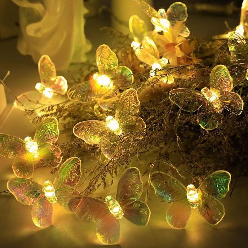 Guirlande lumineuse LED oeny Papillon Violet Transparent