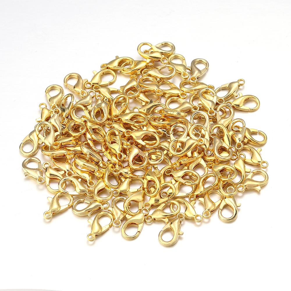 High Quality Metal Gold Silver Plated Lobster Clasps for Jewelry Making DIY Bracelets Necklaces Hooks Chain Closure Accessories