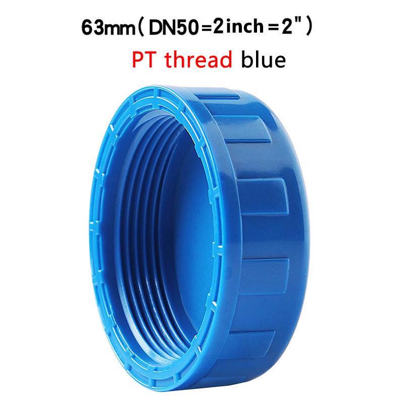 1Pc Pvc Female Thread End Cap Connector 1/2 3/4 1 1.2 1.5 2 Inch End Connector 20 25 32 40 50 63Mm Water Pipe Adapter