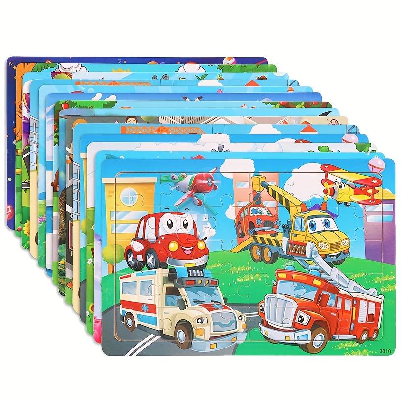 Interesting Toys 30Pcs Montessori Wooden 3D Puzzle For Baby Toys, Cartoon Animal Vehicle Cognition Wood Puzzle Learning Educational Toys For Kids