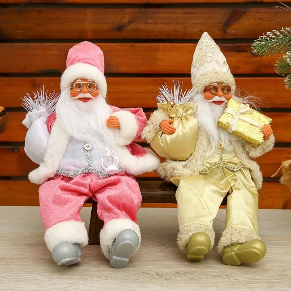 12 Zoll sitzende Weihnachtsmann-Statue Heimdekorationen Weihnachtsdekorationen Geschenk für Freunde
