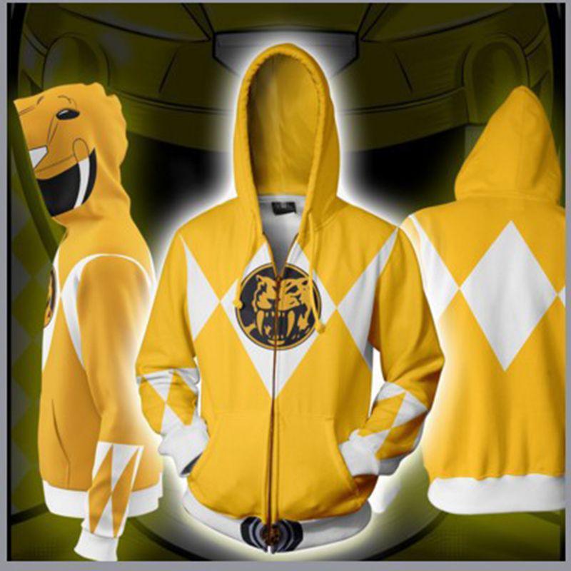Mighty Morphin Power Rangers Cosplay 3d Printing Hoodie With Premium Quality