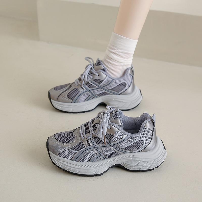 Summer New Breathable Dad Shoes Female Student Casual Shoes Female Platform Running Women's Shoes 8