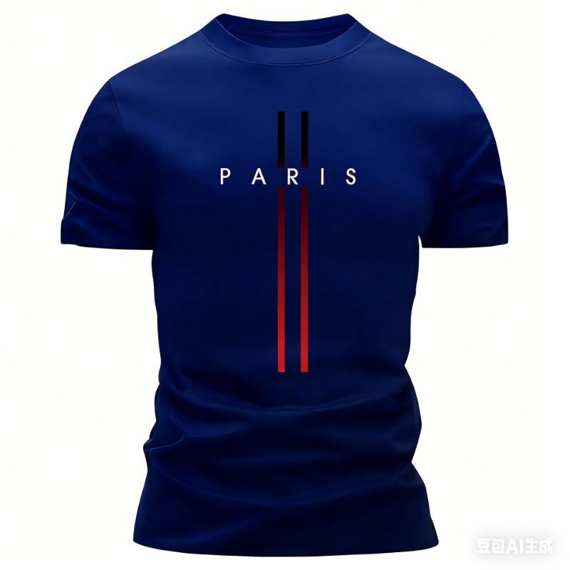 T-shirt de sport pour homme Taille européenne Manches courtes Col rond Séchage rapide Respirant