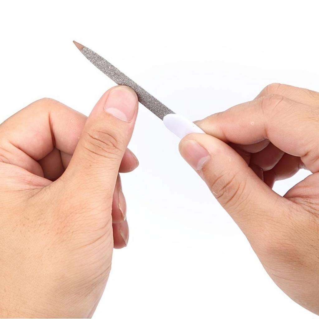 8 Pcs Stainless Steel Double-Sided Nail Files for Professional Manicures At Home and Salon