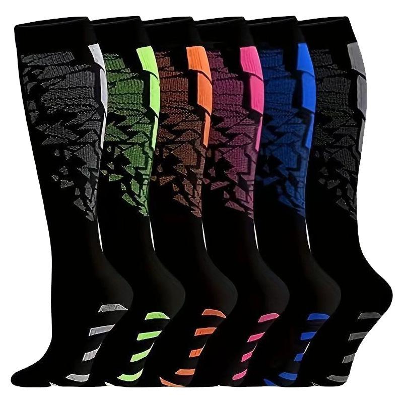 Unisex 6 Paar Kompressionssocken-Set zum Laufen & Radfahren