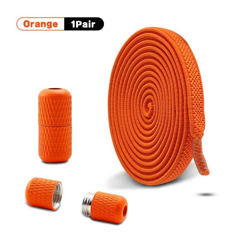 1 Pair Capsule Buckle Shoelaces Quick Release for Sneakers - Flat Elastic Shoe Laces for Kids & Adults No Ties Shoe Accessory