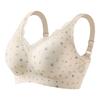 Sweet floral lace women's big chest lift without steel ring Comfortable and breathable breast anti-sagging seamless bra