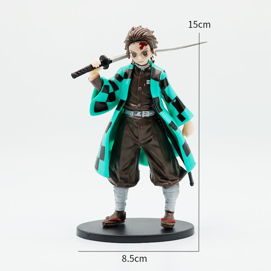 Figura de Anime Figuras de Demon Slayer Kimetsu No Yaiba Muñeco Tanjiro Nezuko Zenitsu Figura Figura de Acción Modelo Juguetes