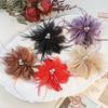 Organza Flower Accessories Crystal Tassel Detail Bag Ornament DIY Hair Decor Hair Crown Making
