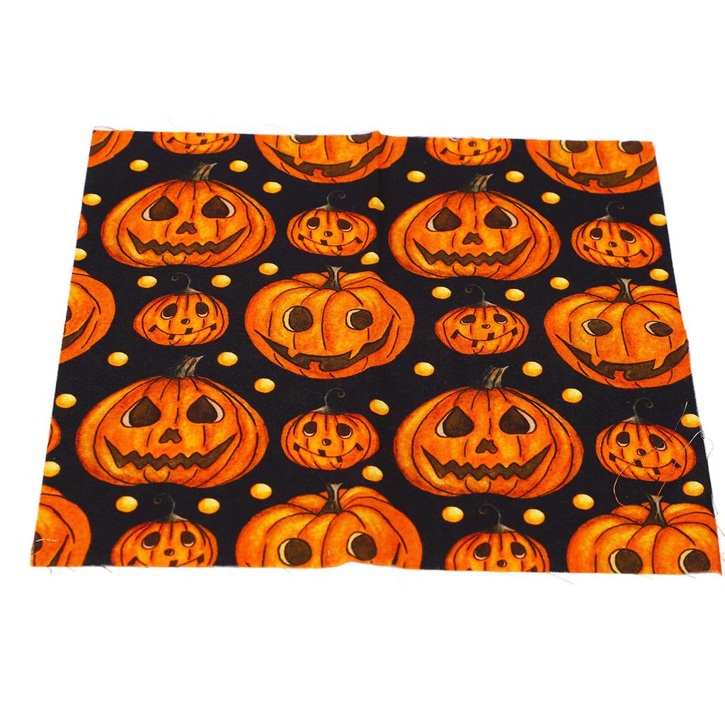 10 Vellen Halloween Katoenen Stof Spook Pompoen Schedel Print Patroon DIY Katoenen Stof Bundels voor Naaien Quilten 50x50cm / 19.7x19.7in