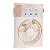 Desktop Cooling Fan USB 3 Holes 3 Speeds Quiet Portable Desktop Air Conditioner with Humidifier Night Light for Home