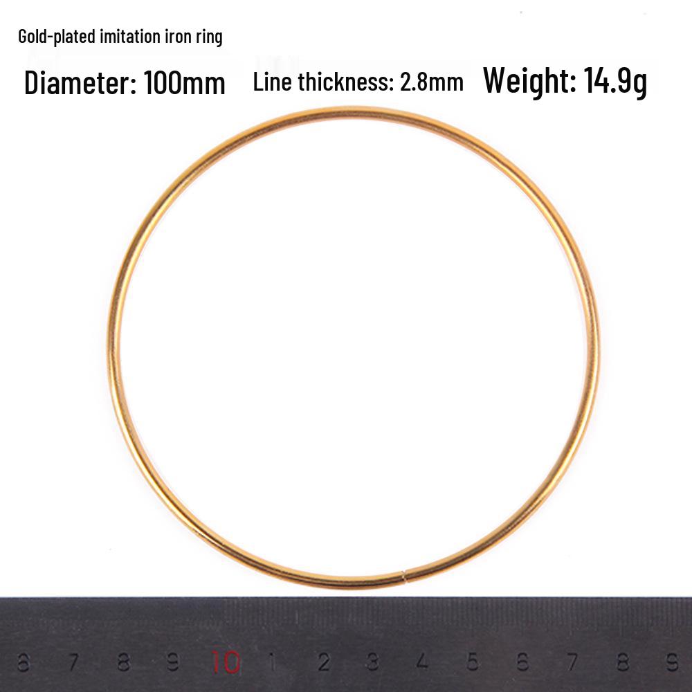 Dream Catcher Gold-Plated Iron and Steel Wire Rings, Various Sizes