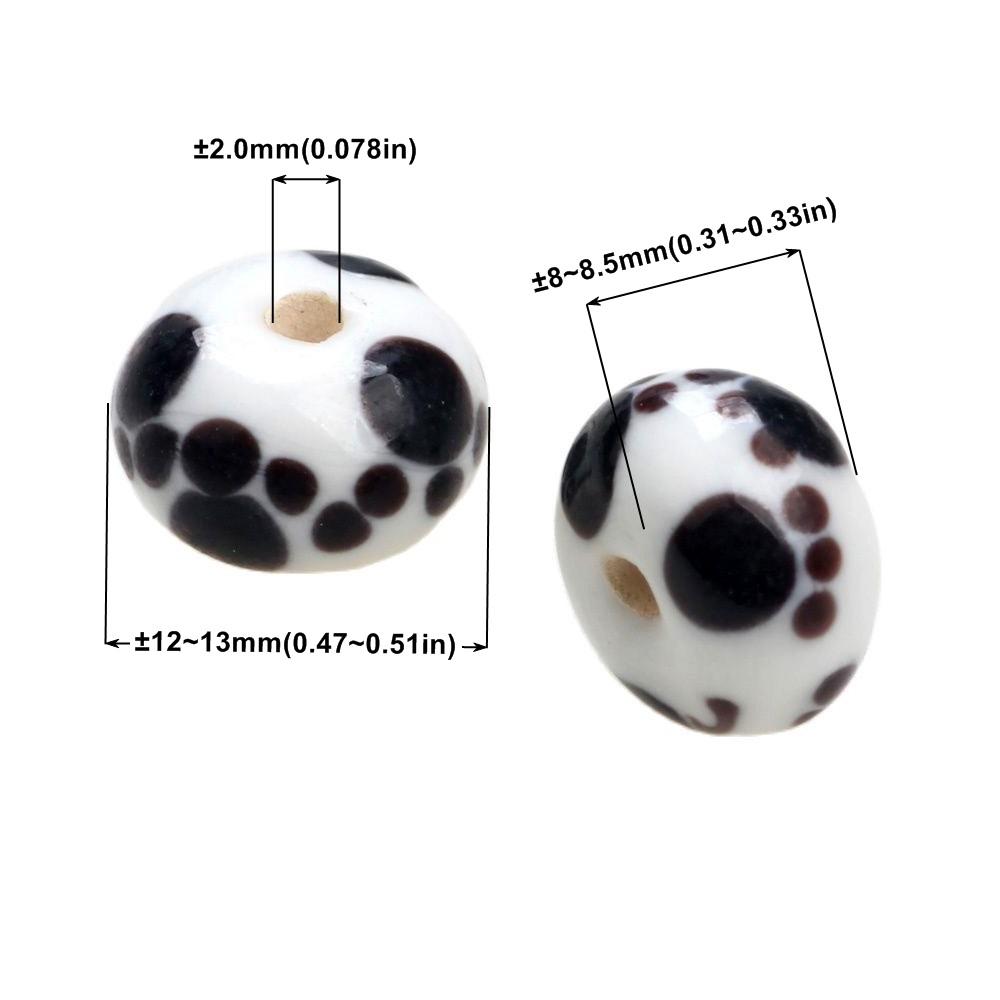Black Color Series 2/4/6PCS/LOT Mixed Style Handmade Lampwork Glass Beads For Crafts Charm Bracelets/Earring DIY Jewelry Making
