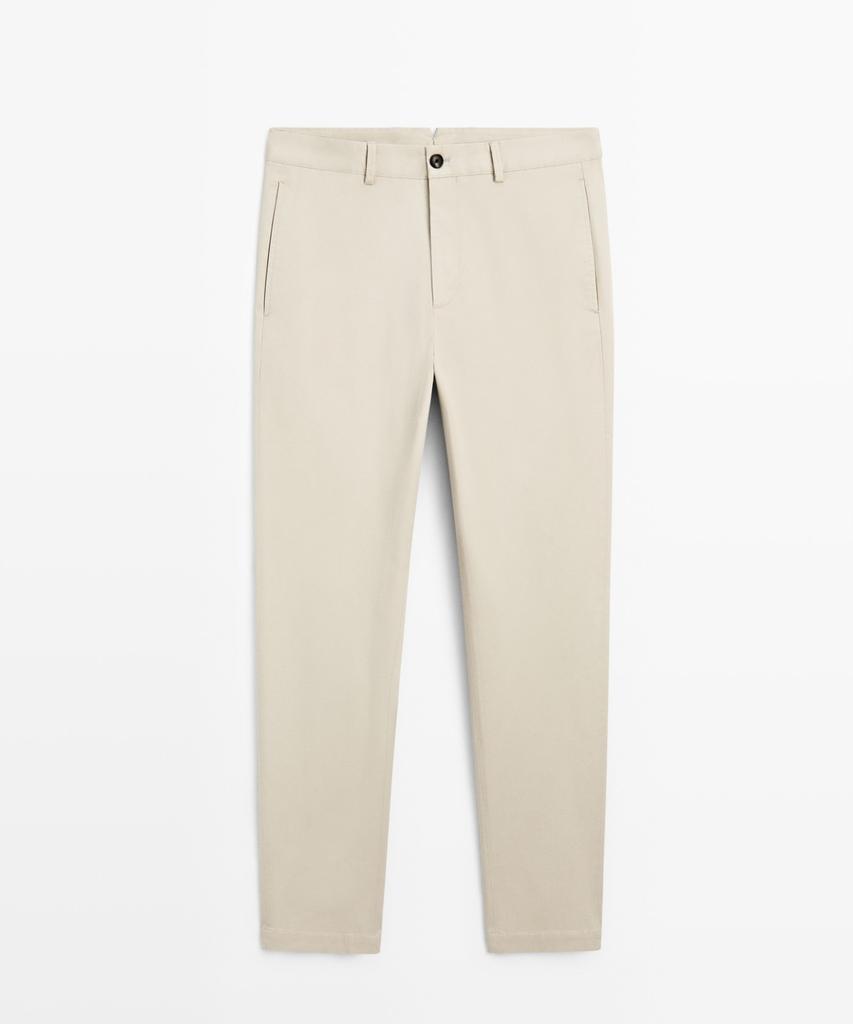 Masimodutti Slim Fit Textured Pants
