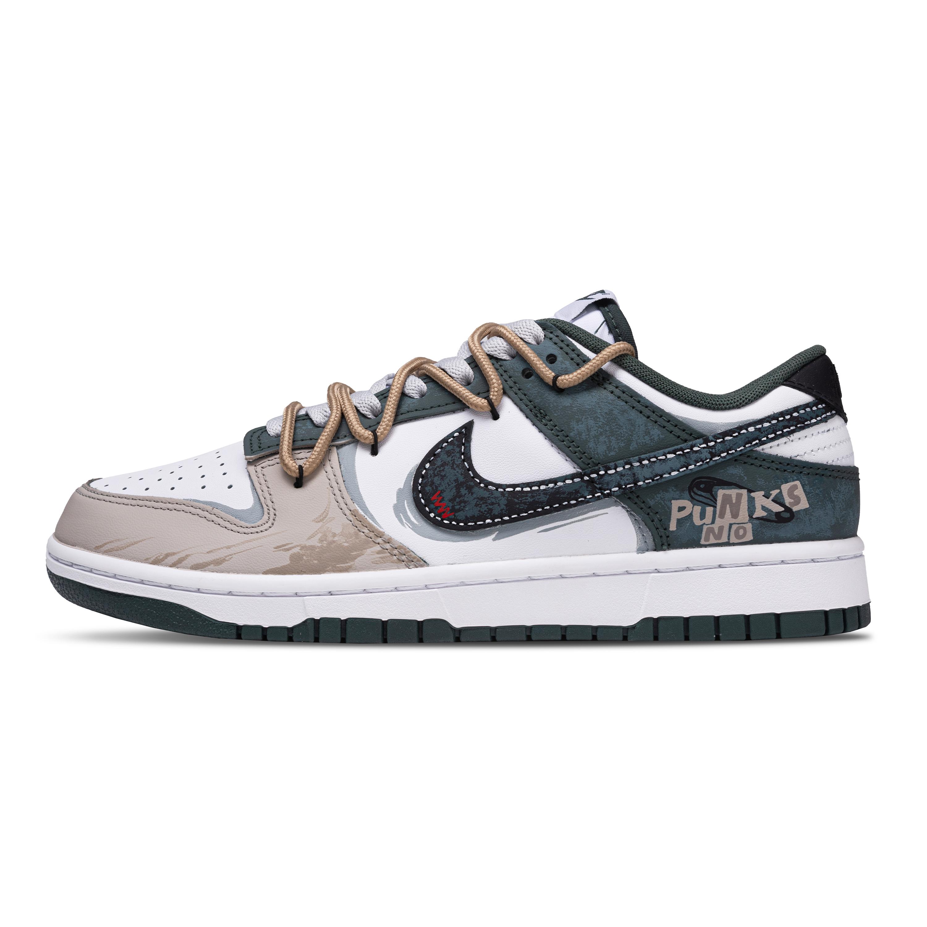 

Nike Dunk Mist Brown Forestscape Abrasion Resistant Lightweight Low top Skateboard Shoes Unisex White Brown DV0833-111(Team960-) 38.5