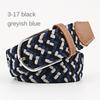 Women Casual Knitted Pin Buckle Without Holes Men Belt Woven Canvas Elastic Expandable Braided Stretch Belts for Female Jeans
