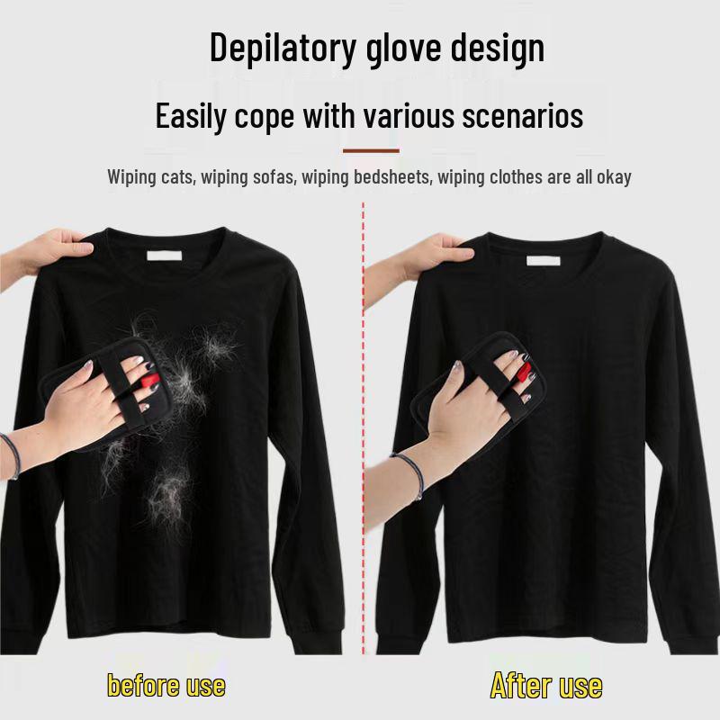 Pet Hair Removal Glove: Two-Way Scraper for Dogs and Cats