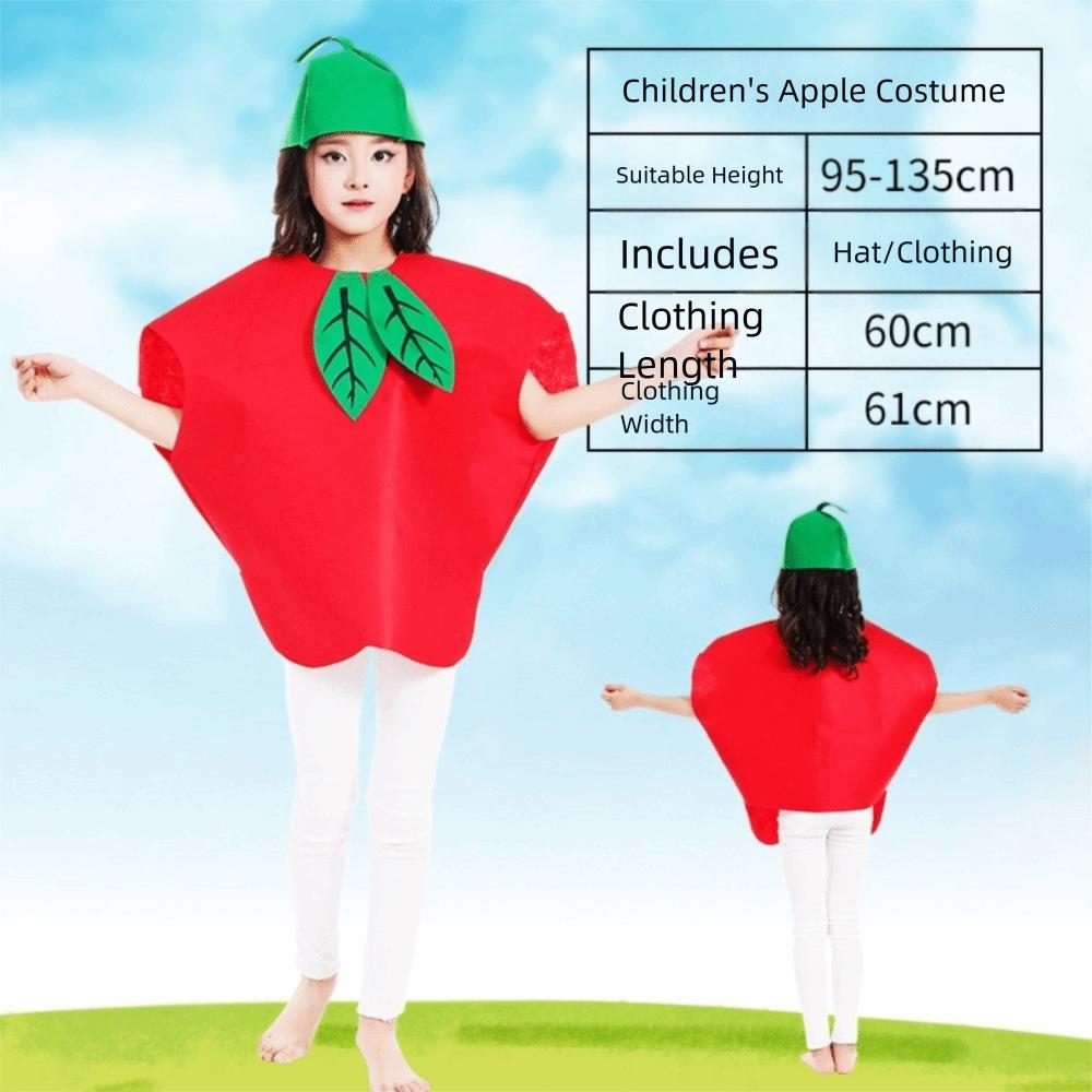 Přenosná vystoupení Cos Oblečení Ovocný kostýmový set Dětský halloweenský večírek Kostým Školní jeviště