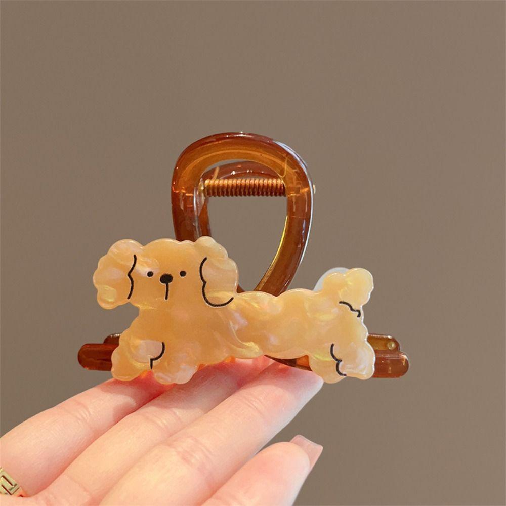 Resin Hair Grab Clip Double-side Dog Hair Claw Headdress Cat Shark Clip  Hair Styling
