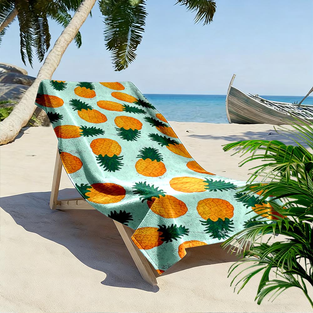 Ananas Muster Minzgrüner Hintergrund Strandtuch schnelltrocknend für Reise Outdoor Sport Joggen Strand und Schwimmen