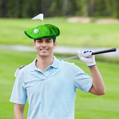 Neuheit Golf Baskenmütze mit Golfball Flagge Hole-in-One Golfer Kopfbedeckung Golfparty