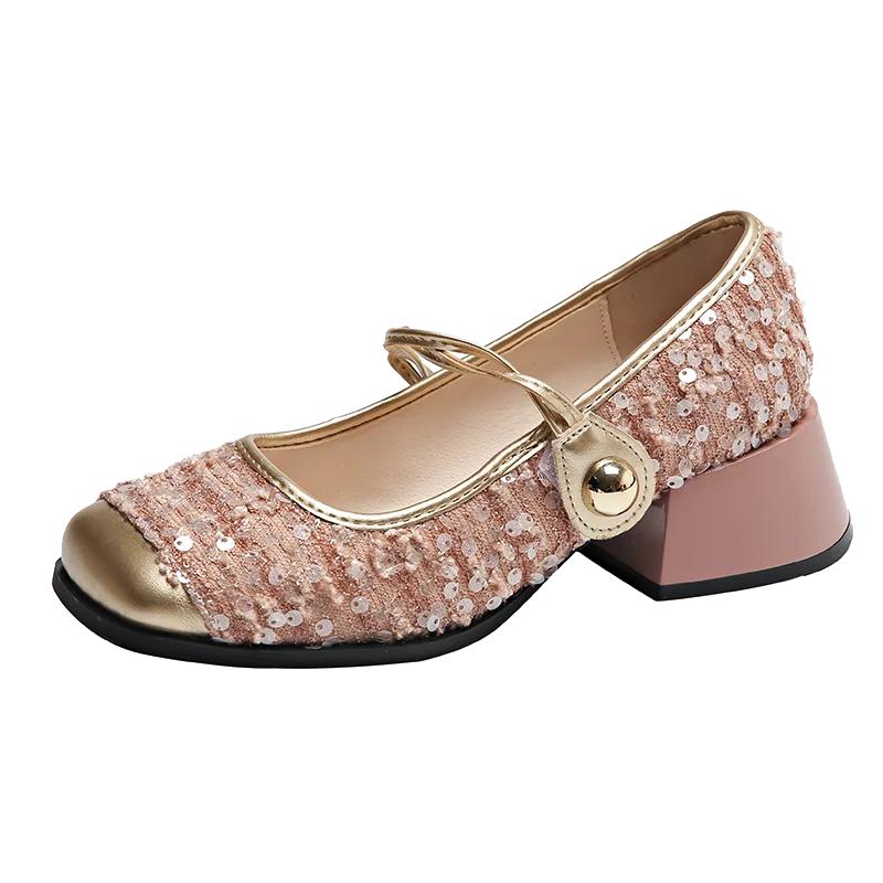 Fashion Women's Mary Janes Shoes 2024 Summer New Fashion Platform High Heels Pumps Female Party Dance Wedding Shoes Female Large Size 40