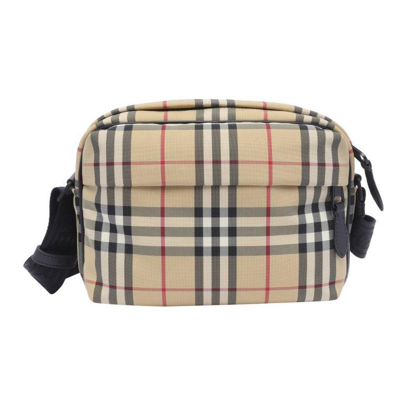 Burberry Adjustable Shoulder Strap Check Nylon Crossbody Bag Men Bags Beige 8084111