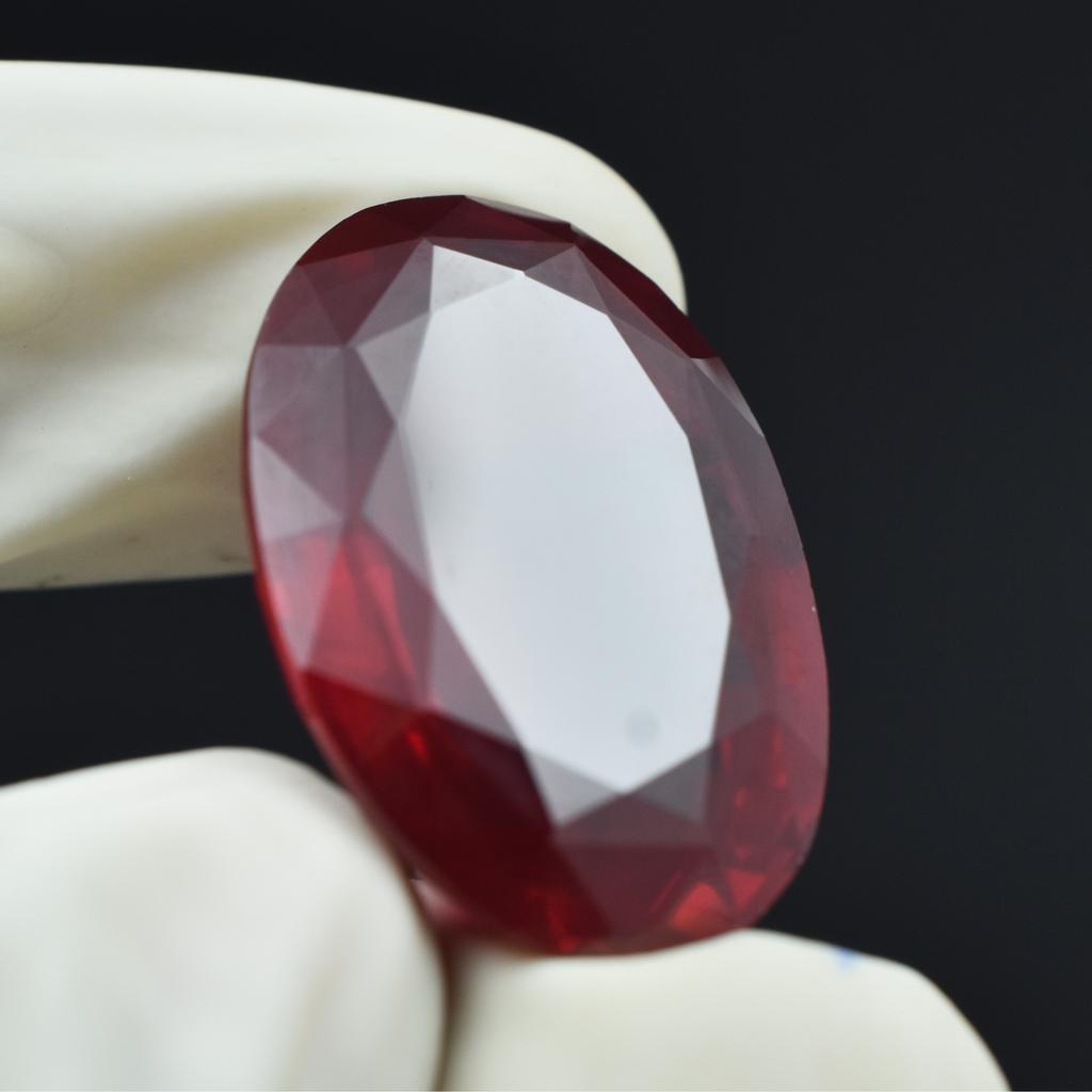 Bloody Red Ruby Rare Natural Oval Cut 57.58 Ct Loose Gemstone CERTIFIED For Ring AR-1458