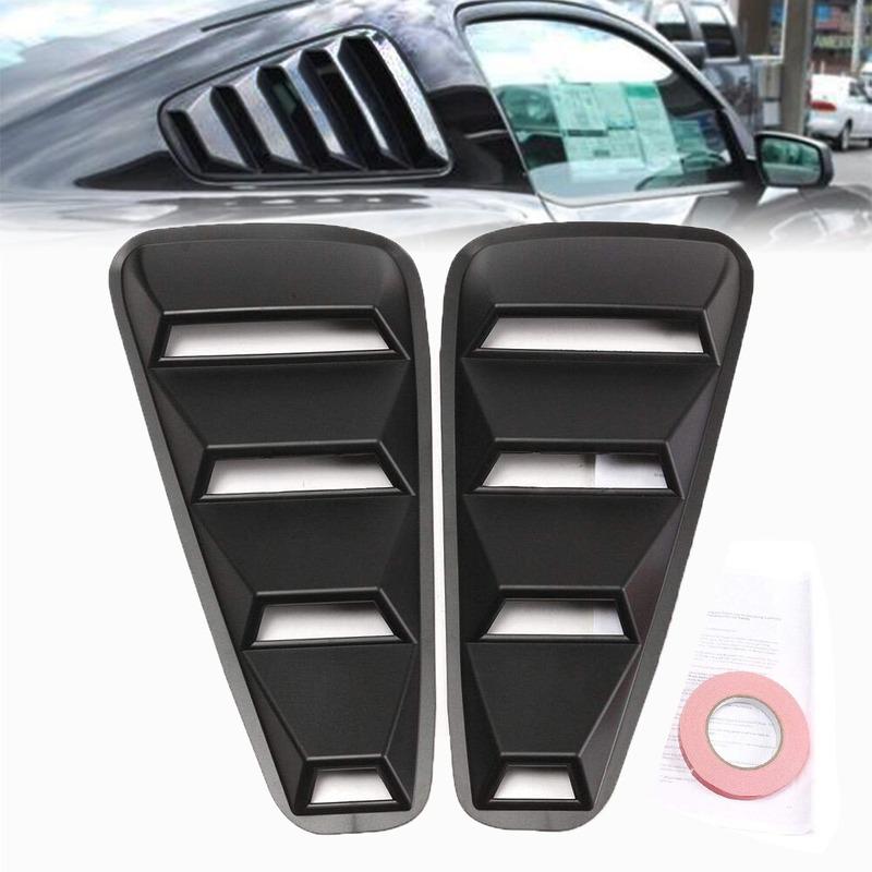 2PCS Car Modification Side Window Louver Vent Intake Panel For 2005-09 Ford Mustang