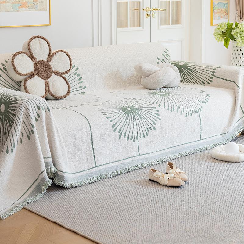 Universal Sofa Cover Towel Anti-Scratching Plush Yarn Non-Slip Cushion Cover Blanket All-Inclusive Four Seasons Simple