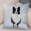 Printed Pet Animal Cushion Cover Scotland Border Collie Soft Plush Pillowcase Decor Cute Dog Pillow Case for Sofa Car