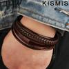 Men's Multilayer Woven Leather Bracelet Birthday Gift Jewelry Accessories Fashion Bracelet for Men
