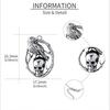 Skull Gothic Necklaces With Vintage Finish And Crow Shape Design For Halloween