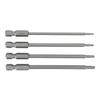 Alloy Steel Screwdriver Bits Silver Quick Connection 4pcs Magnetic Head