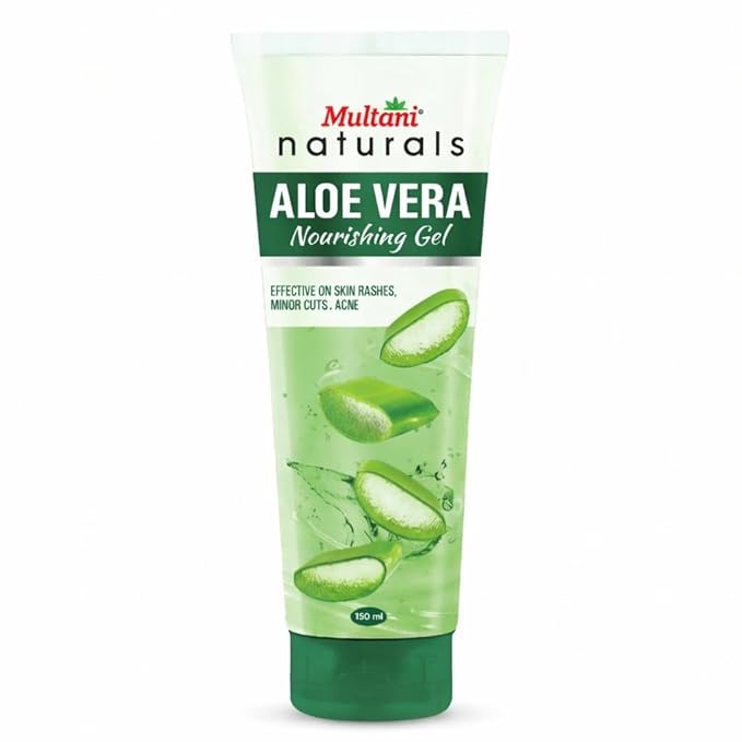 

Multani Naturals Гель питательный с алоэ вера 150 мл для лица и волос Увлажняющий Успокаивающий Многоцелевой гель Без парабенов