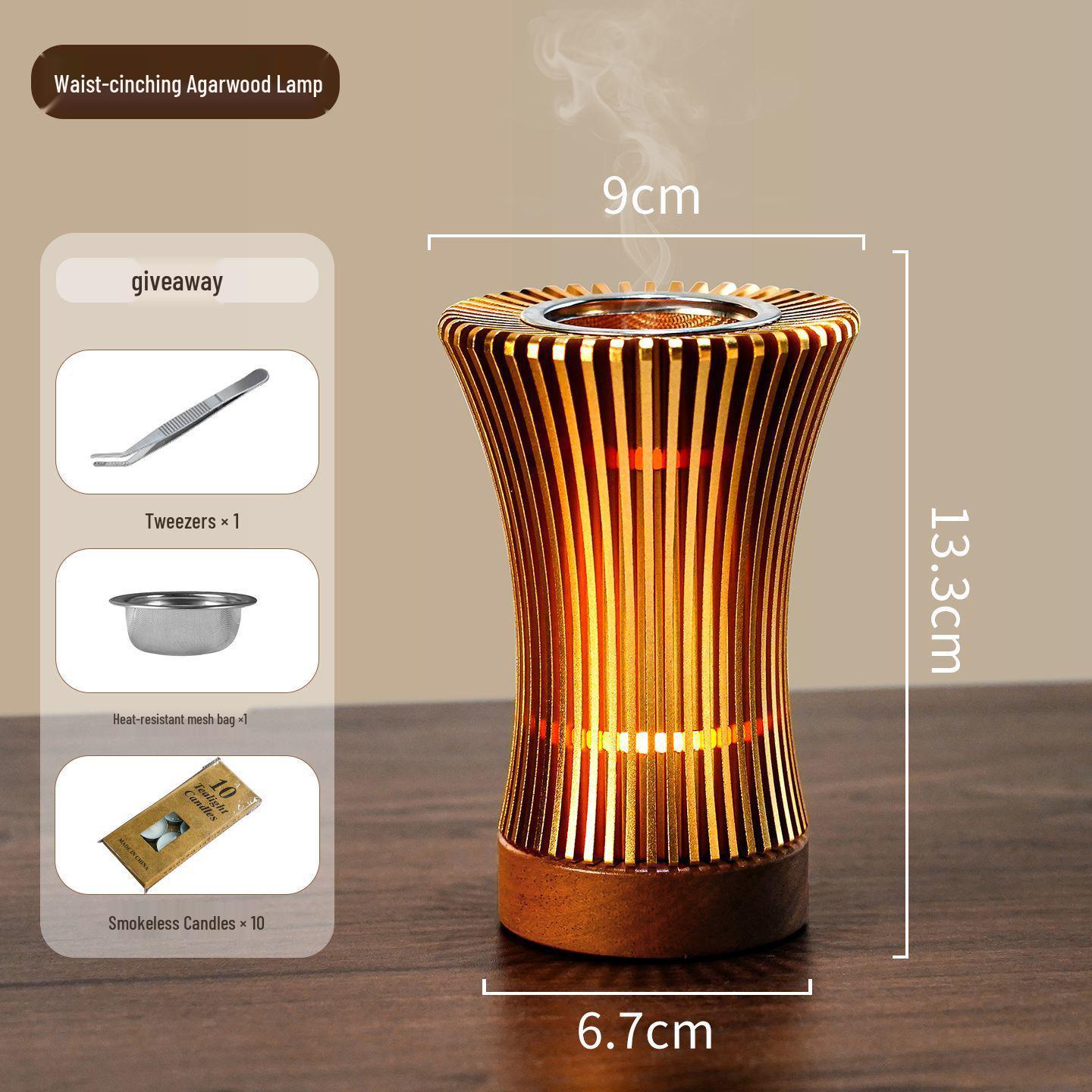 

Chinese Aromatherapy Agarwood Lamp - Calming Indoor Wax-Scented Incense Burner with Sandalwood Design