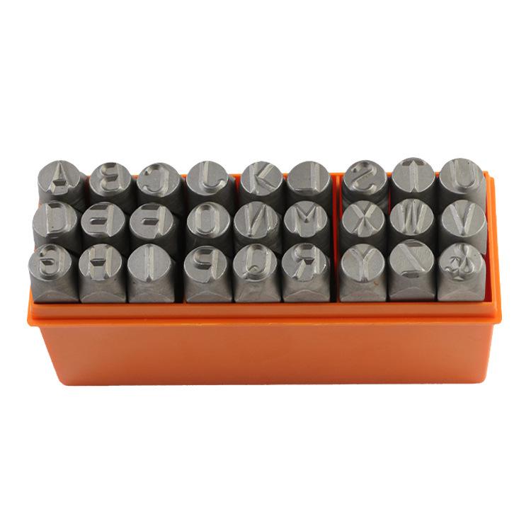 27-Piece Steel Letter and Number Punch Set for Leathercraft