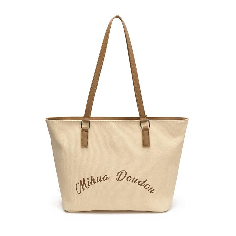 Bag Women's New Student Large Capacity Tote Bag Shoulder Bag Versatile Letter Underarm Bag