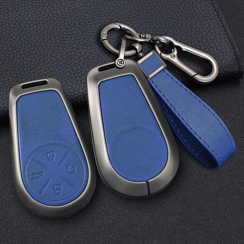 Zinc Alloy Leather Car Remote Smart Key Case Cover Holder for Chery Exeed VX FL CDM\LX PHEV Modified 2024 Keychain Accessories