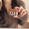 Retro Black and Brown Wavy Pattern Suitable for AirPods1st Generation Protective Case AirPods1 Earphone Case Apple Pro1 Soft Case